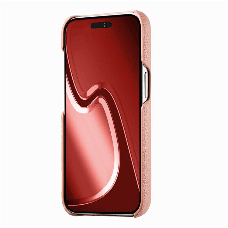 Y1 For iPhone 16 Pro Case Shockproof Litchi Texture Leather+PC Phone Cover - Pink