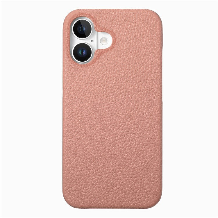 Y1 For iPhone 16 Case Shockproof Litchi Texture Leather+PC Phone Cover -  Pink