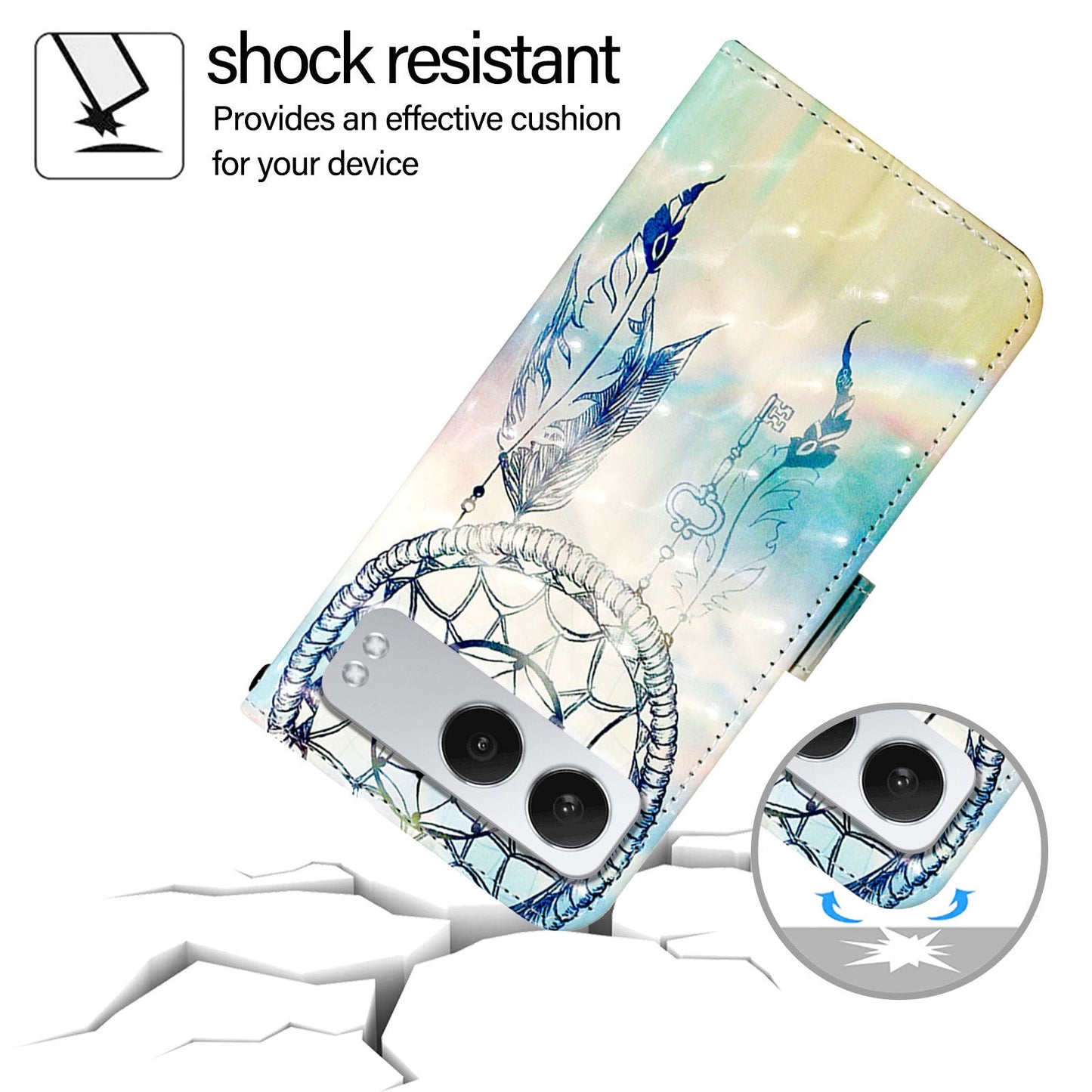 For OnePlus Nord 4 Leather Case YB Pattern Printing Leather Series-2 Pattern Printing Wallet Stand Cover - Dream Wind Chime