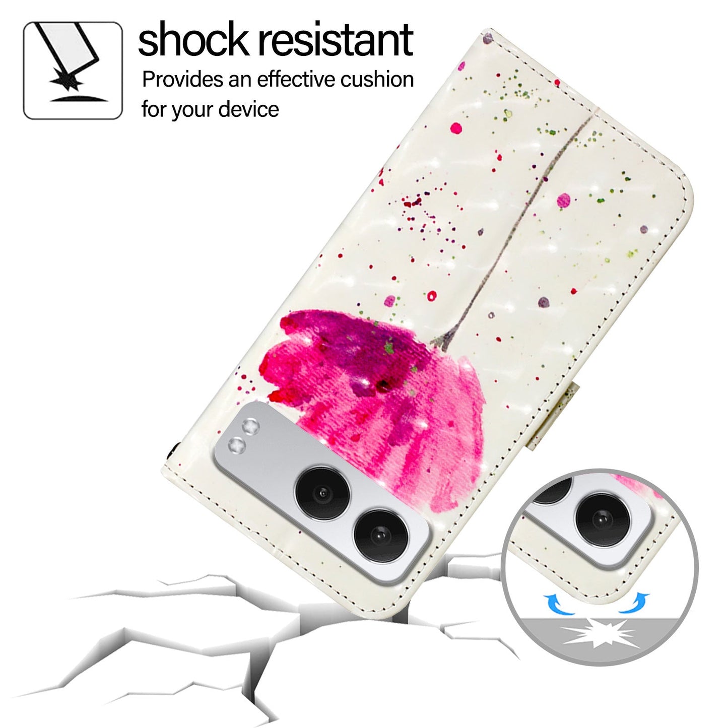 For OnePlus Nord 4 Leather Case YB Pattern Printing Leather Series-2 Pattern Printing Wallet Stand Cover - Flower