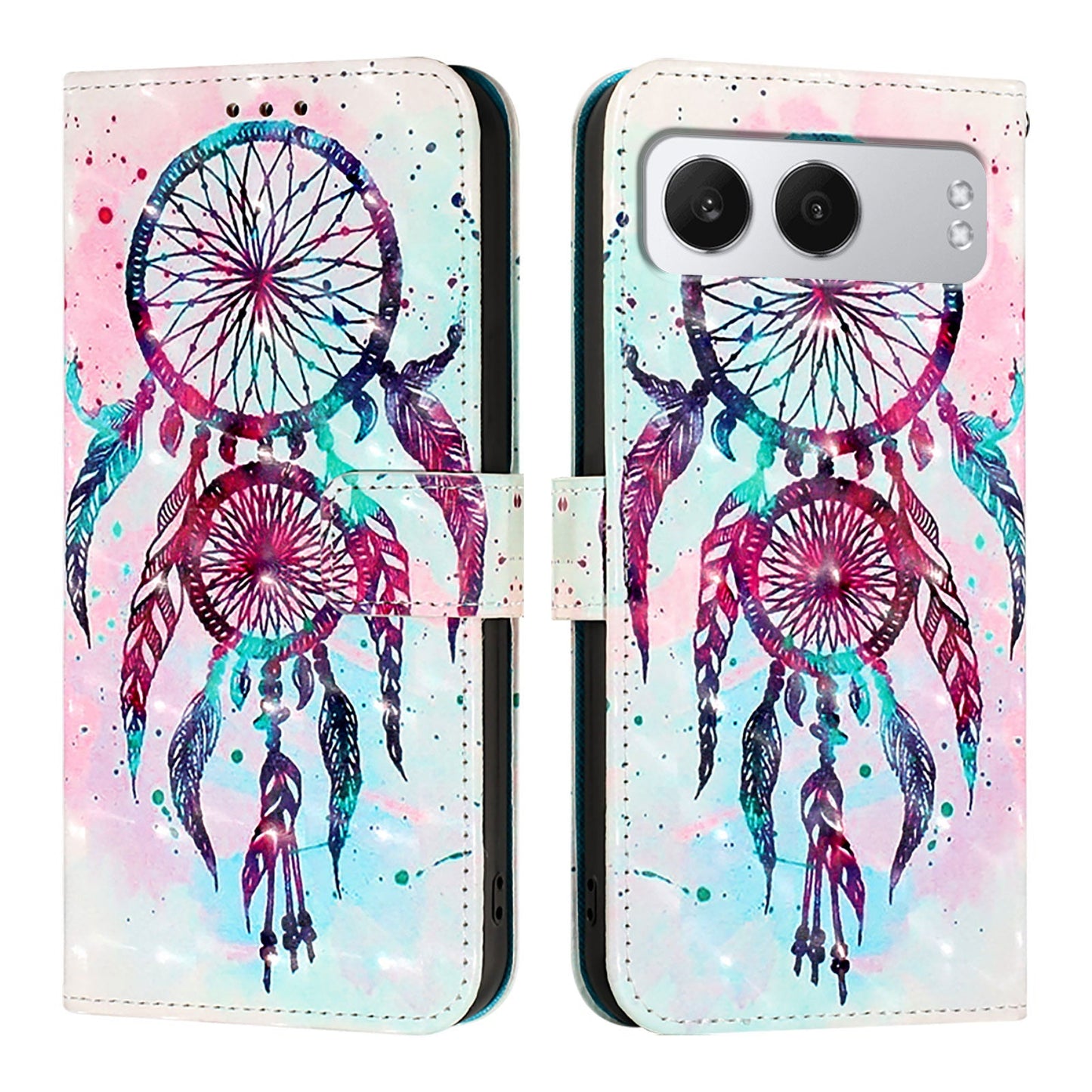 For OnePlus Nord 4 Leather Case YB Pattern Printing Leather Series-2 Pattern Printing Wallet Stand Cover - Colorful Wind Chime