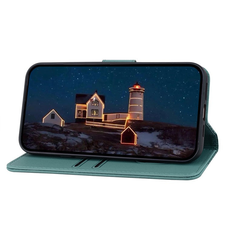 For Google Pixel 9 / Pixel 9 Pro Case Rhombus Pattern Leather Wallet Phone Cover - Green