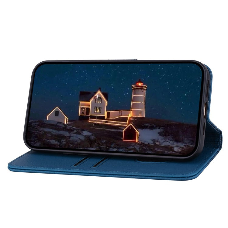 For Google Pixel 9 Pro XL Case Rhombus Pattern Leather Wallet Phone Cover - Sapphire