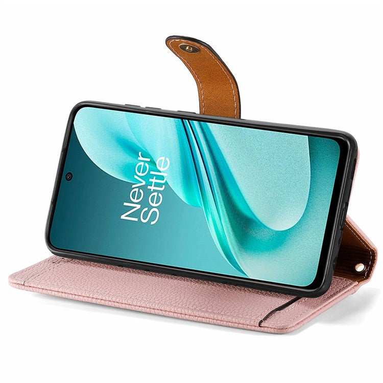 For OnePlus Nord N30 SE 5G Case RFID Blocking Zipper Pocket Leather Wallet Phone Cover - Pink