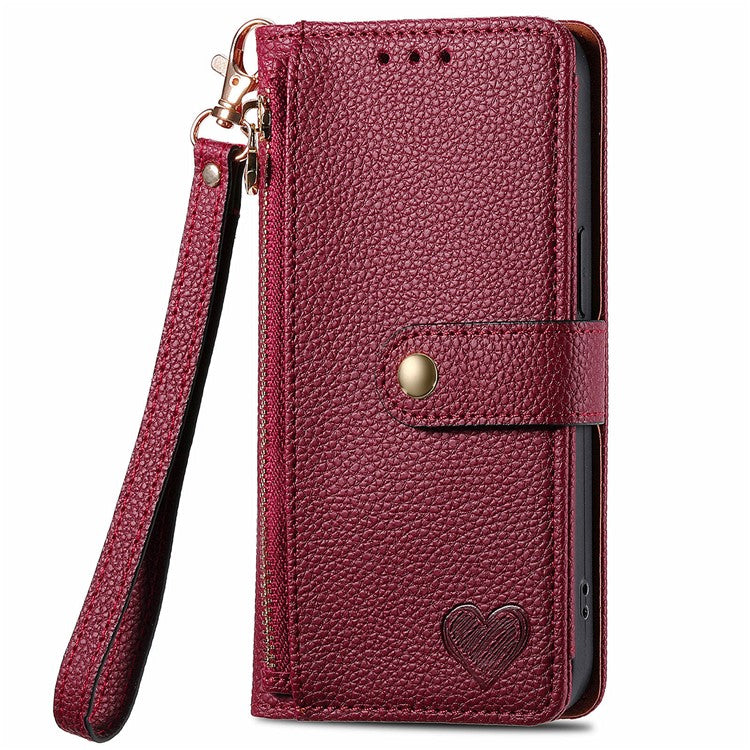For OnePlus Nord N30 SE 5G Case RFID Blocking Zipper Pocket Leather Wallet Phone Cover - Red