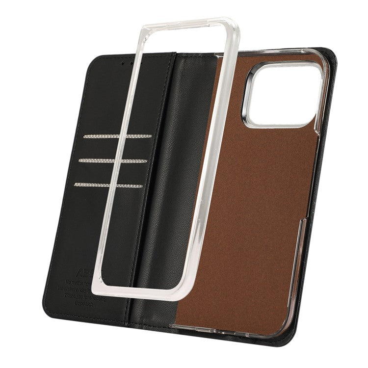 ABEEL For Google Pixel 9 Pro Fold 5G Phone Case RFID Blocking Leather Flip Cover - Black