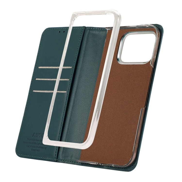 ABEEL For Google Pixel 9 Pro Fold 5G Phone Case RFID Blocking Leather Flip Cover - Green