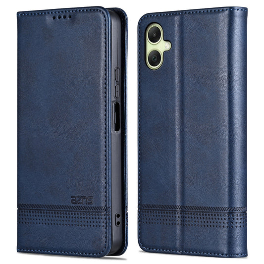 AZNS For Samsung Galaxy A06 Case Cowhide Texture PU Leather Wallet Phone Cover - Blue
