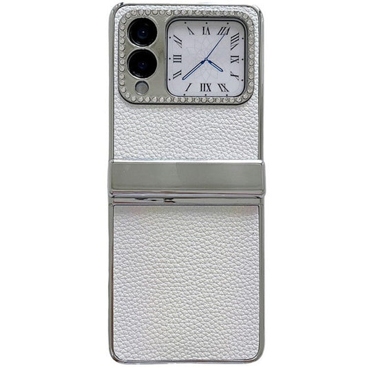 For Huawei nova Flip 5G Case Hinge Protection Leather+PC Rhinestone Phone Cover