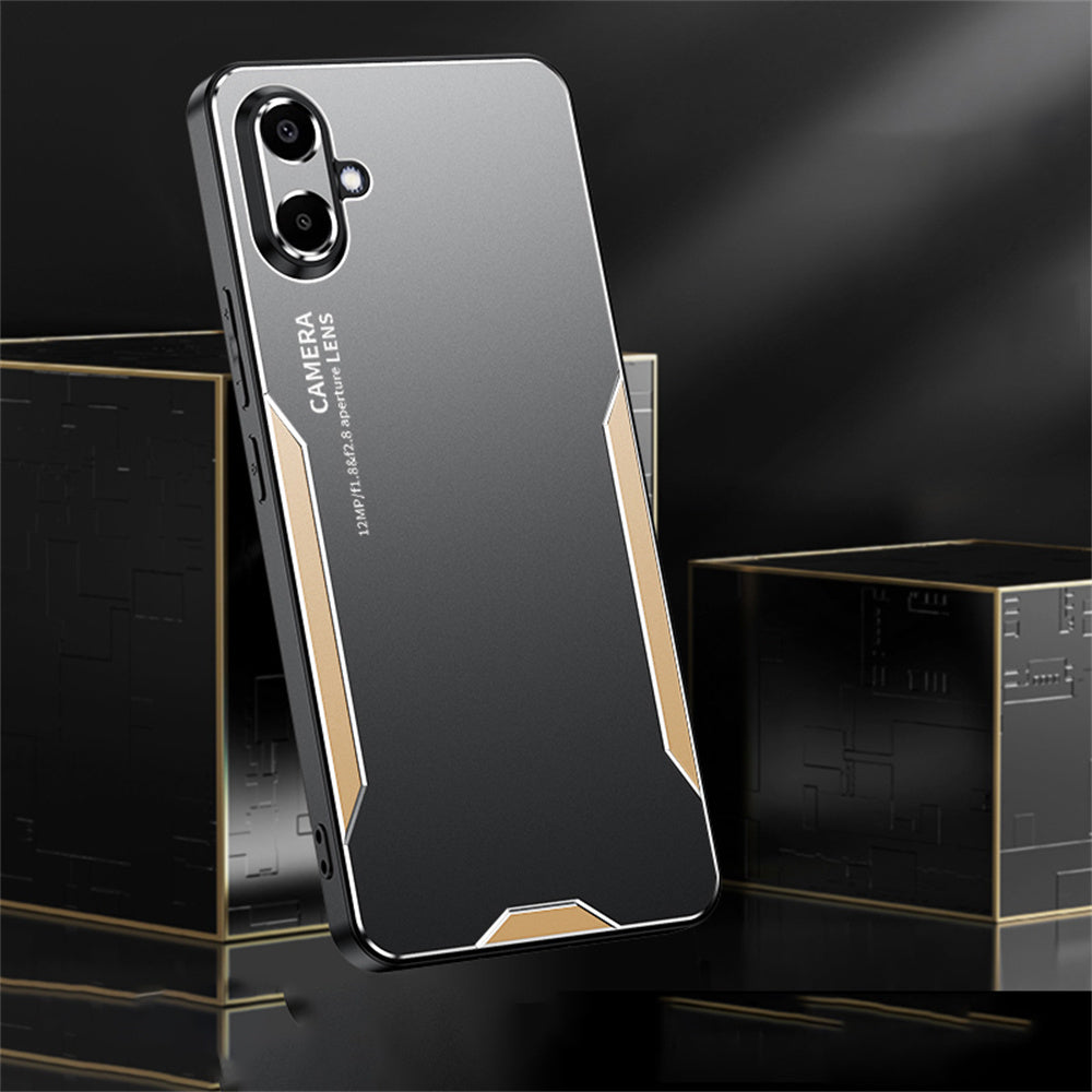 For Samsung Galaxy A06 Phone Case Aluminium Alloy+TPU+PC Back Cover - Silver