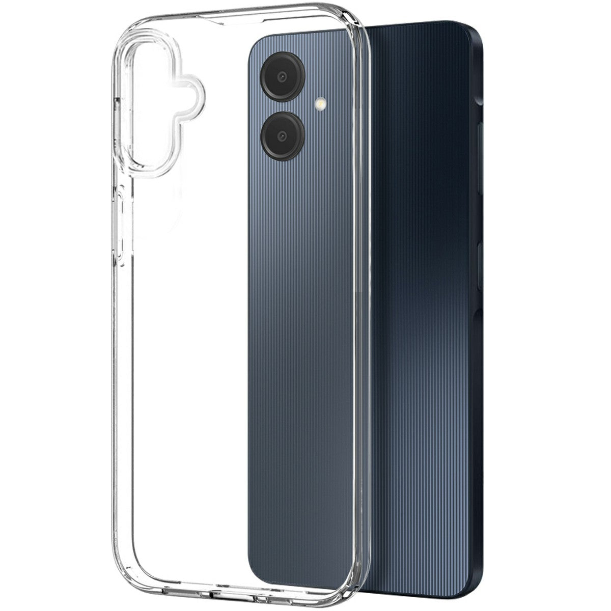 NORTHJO For Samsung Galaxy A06 Clear Case Soft TPU Phone Cover with Tempered Glass Screen Protector