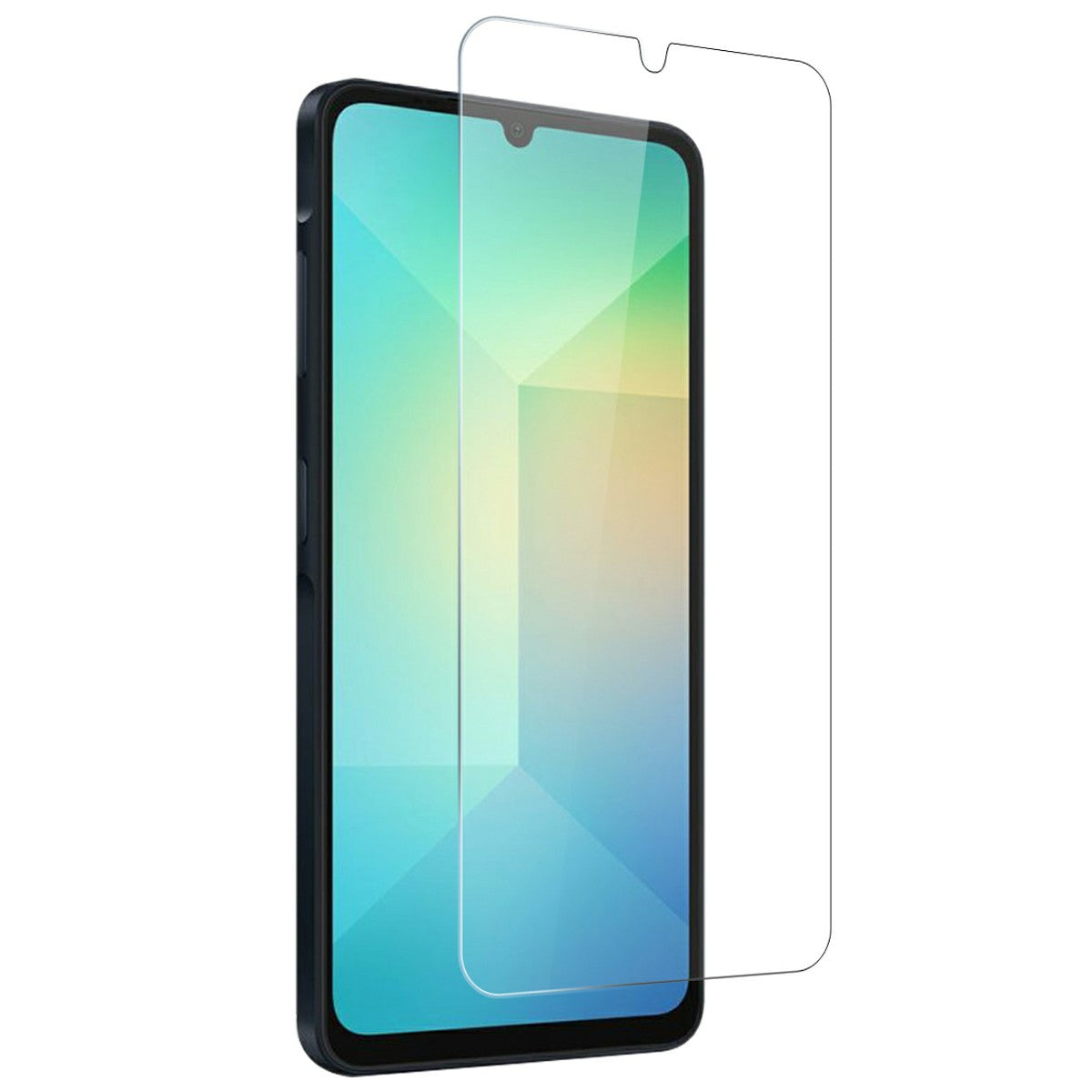 NORTHJO For Samsung Galaxy A06 Clear Case Soft TPU Phone Cover with Tempered Glass Screen Protector