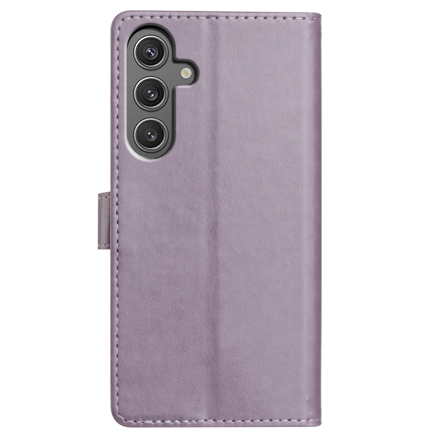 For Samsung Galaxy A16 5G / A16 4G Leather Phone Case Wallet Stand Cover with Handy Strap - Purple