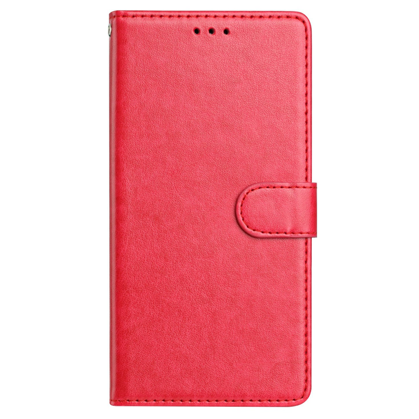 For Samsung Galaxy A06 Leather Phone Case Wallet Stand Cover with Handy Strap - Rose