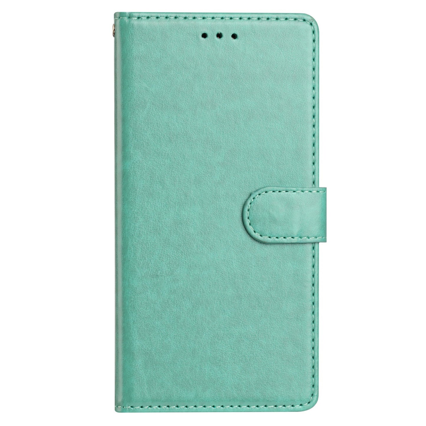 For Samsung Galaxy A06 Leather Phone Case Wallet Stand Cover with Handy Strap - Green