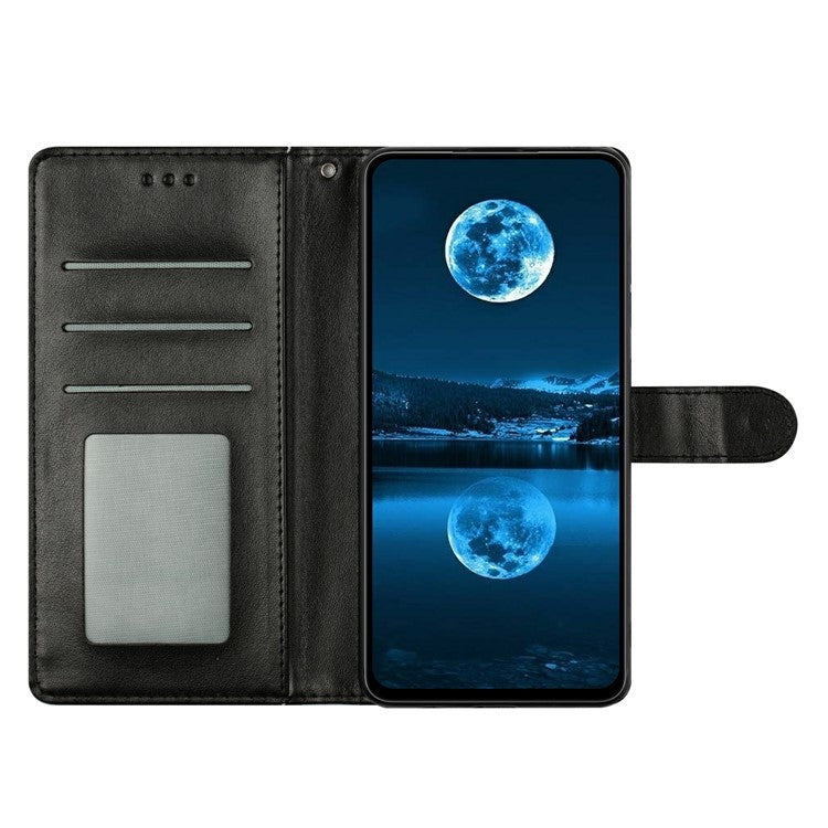 For Google Pixel 9 Pro  /  Pixel 9 Leather Phone Case Wallet Stand Cover with Handy Strap - Black
