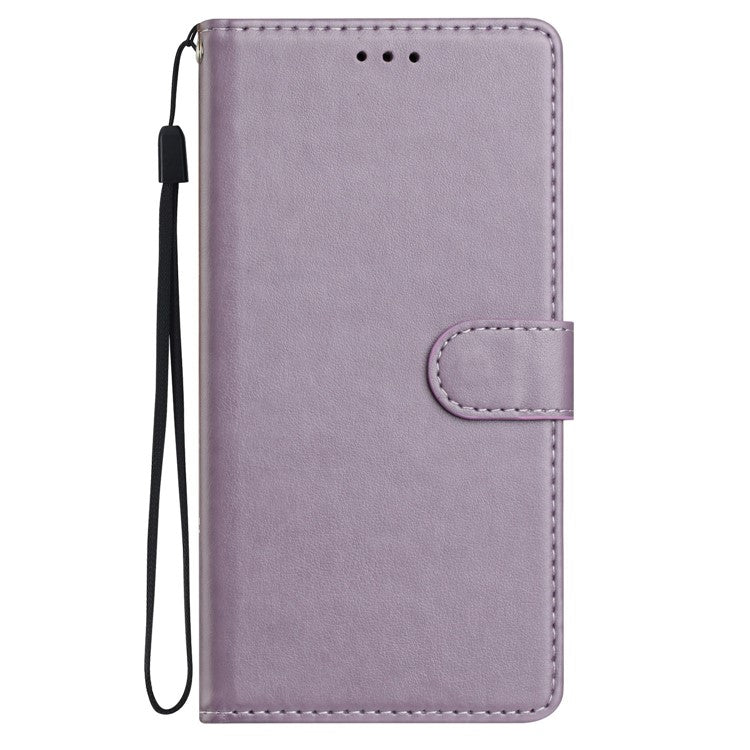 For Google Pixel 9 Pro  /  Pixel 9 Leather Phone Case Wallet Stand Cover with Handy Strap - Purple