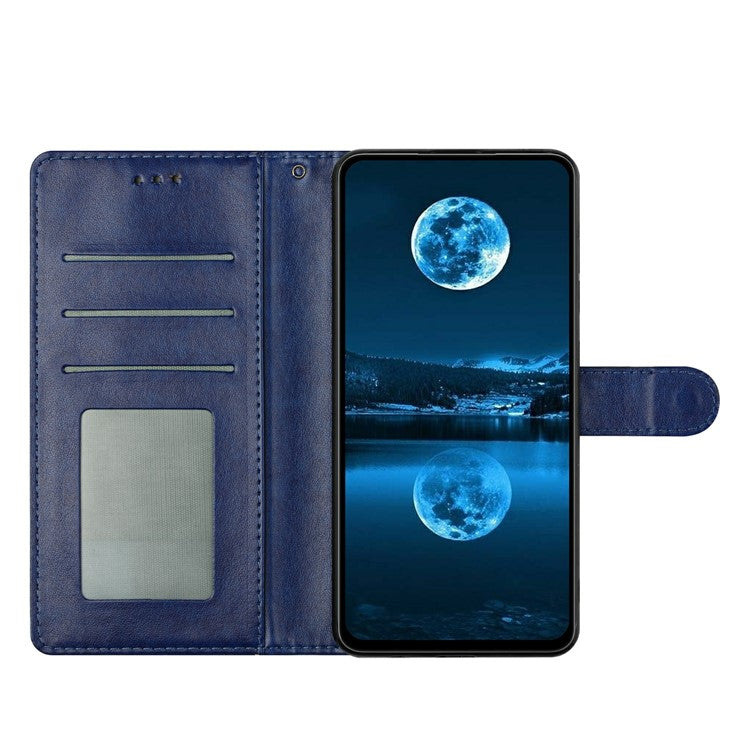 For Google Pixel 9 Pro  /  Pixel 9 Leather Phone Case Wallet Stand Cover with Handy Strap - Blue