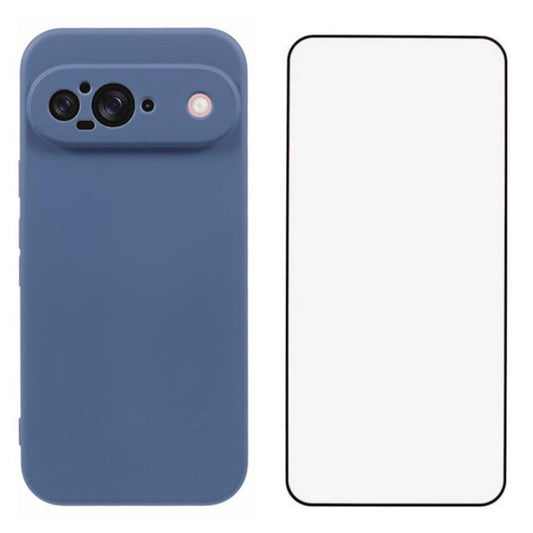 WANLONFENG RB2 Series for Google Pixel 9 Case TPU Phone Cover with Screen Protector - Lavender Grey