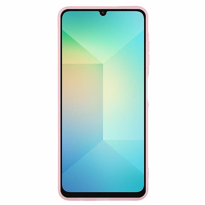 WANLONFENG DKSM Series for Samsung Galaxy A06 TPU Case Electroplated Frame with Tempered Glass - Transparent Pink