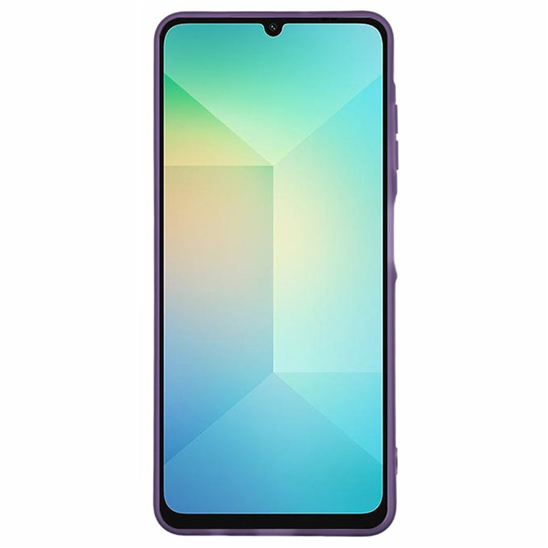 WANLONFENG DKSM Series for Samsung Galaxy A06 TPU Case Electroplated Frame with Tempered Glass - Transparent Purple