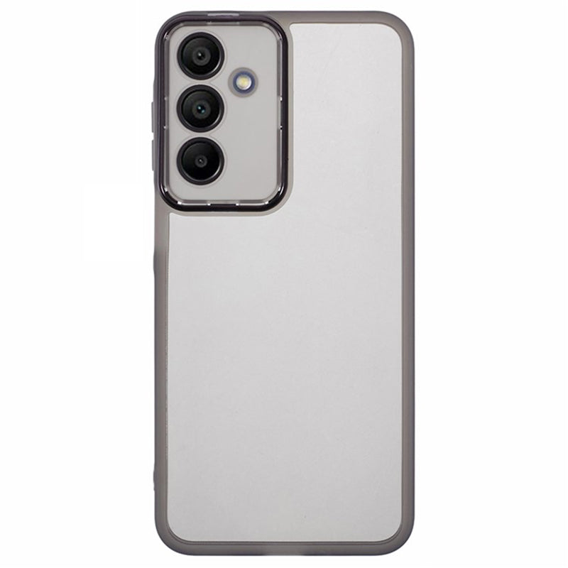 WANLONFENG DKSM Series for Samsung Galaxy A16 5G / A16 4G TPU Case Electroplated Frame with Tempered Glass - Transparent Black