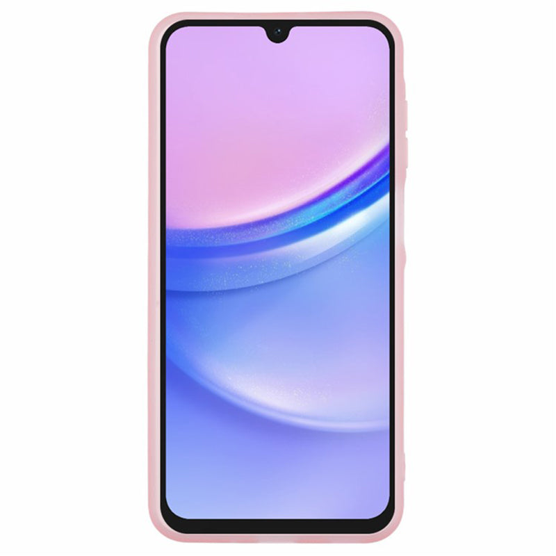 WANLONFENG DKSM Series for Samsung Galaxy A16 5G / A16 4G TPU Case Electroplated Frame with Tempered Glass - Transparent Pink
