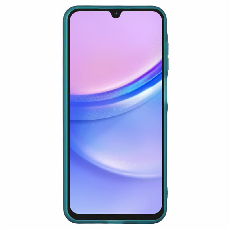 WANLONFENG DKSM Series for Samsung Galaxy A16 5G / A16 4G TPU Case Electroplated Frame with Tempered Glass - Transparent Army Green