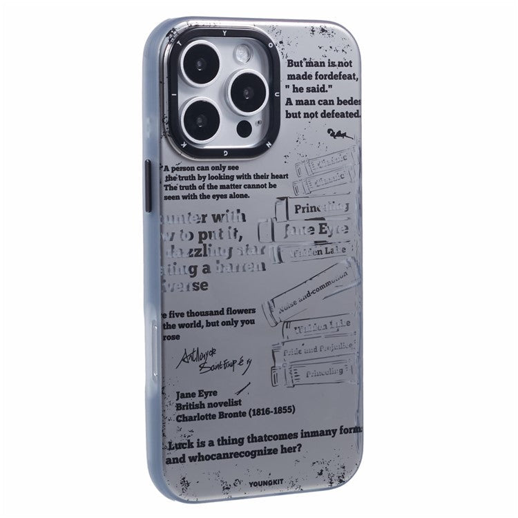 YOUNGKIT Literary Series for iPhone 16 Pro Magnetic Case IMD TPU Phone Cover - The Classic