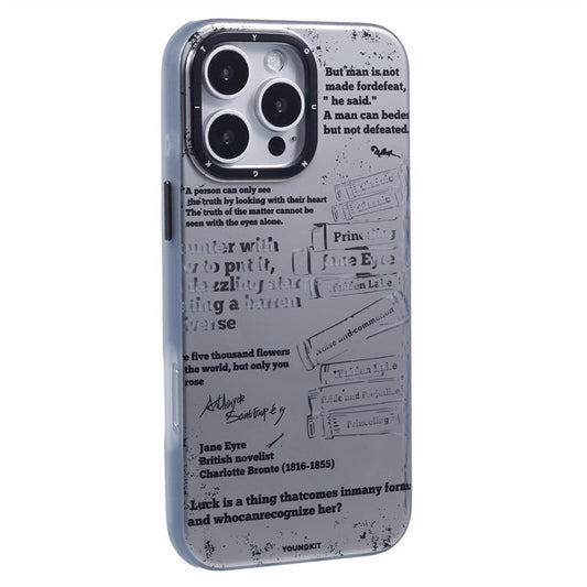 YOUNGKIT Literary Series for iPhone 16 Pro Magnetic Case IMD TPU Phone Cover - The Classic