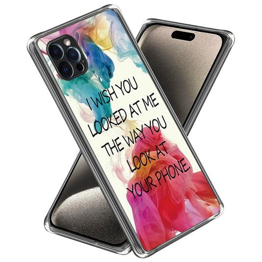 For iPhone 16 Pro Case Pattern Printed Shockproof TPU Phone Cover - Looked at Me