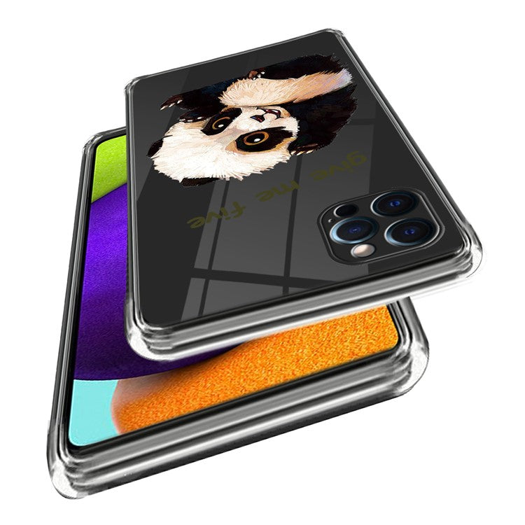 For iPhone 16 Pro Case Pattern Printed Shockproof TPU Phone Cover - Panda
