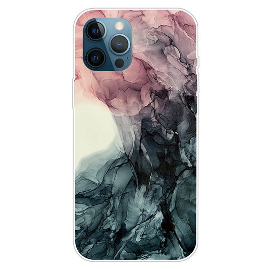 For iPhone 16 Pro Case Abstract Marble Pattern Printing TPU Phone Cover - Style F