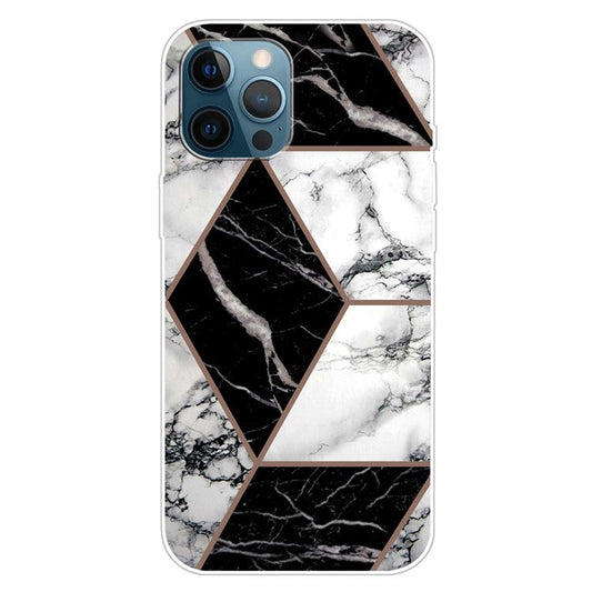 For iPhone 16 Pro Case Abstract Marble Pattern Printing TPU Phone Cover - Style G