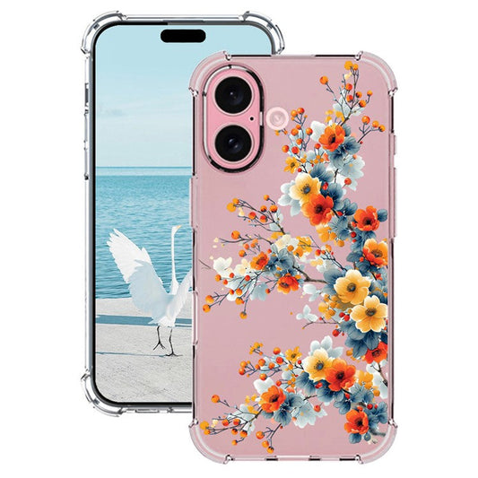 For iPhone 16 Plus Case Pattern Printing Corner Protection Soft TPU Phone Cover - Style G