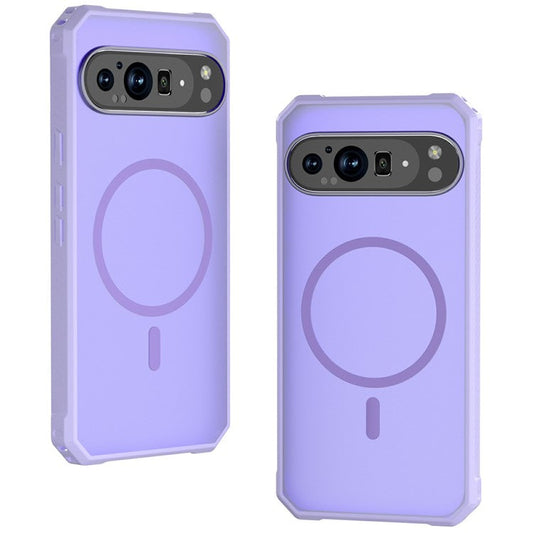 For Google Pixel 9 Pro XL Case Compatible with MagSafe Protective TPU+PC Hybrid Phone Cover - Light Purple
