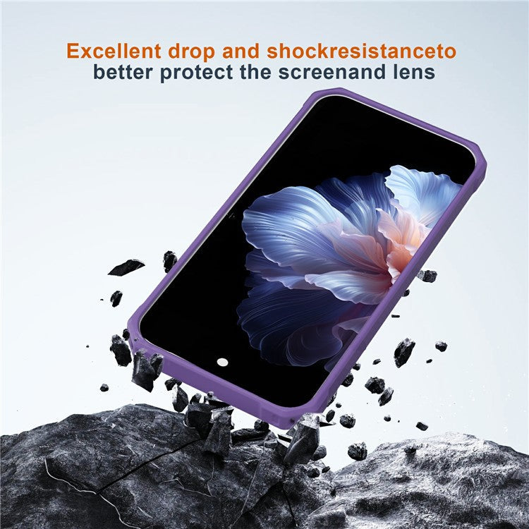 For Google Pixel 9 / 9 Pro Case Compatible with MagSafe Protective TPU+PC Hybrid Phone Cover - Dark Purple