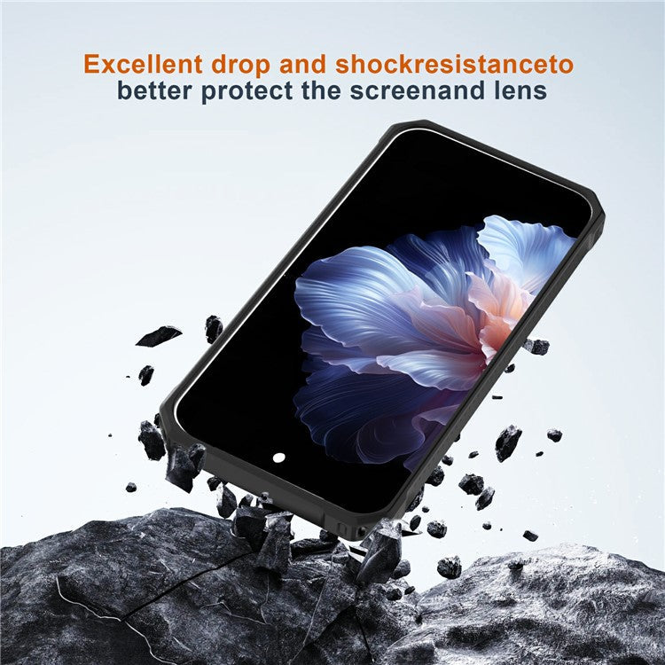 For Google Pixel 9 / 9 Pro Case Compatible with MagSafe Protective TPU+PC Hybrid Phone Cover - Clear Black