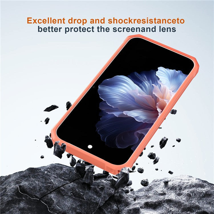 For Google Pixel 9 / 9 Pro Case Compatible with MagSafe Protective TPU+PC Hybrid Phone Cover - Clear Rose