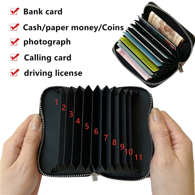 For iPhone 16 Case Detachable Zipper Card Bag PU+TPU Kickstand Phone Case with Strap - Brown