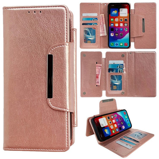 For iPhone 16 Plus Case Detachable 2-in-1 Magnetic Closure PU Leather Wallet Phone Case - Rose Gold