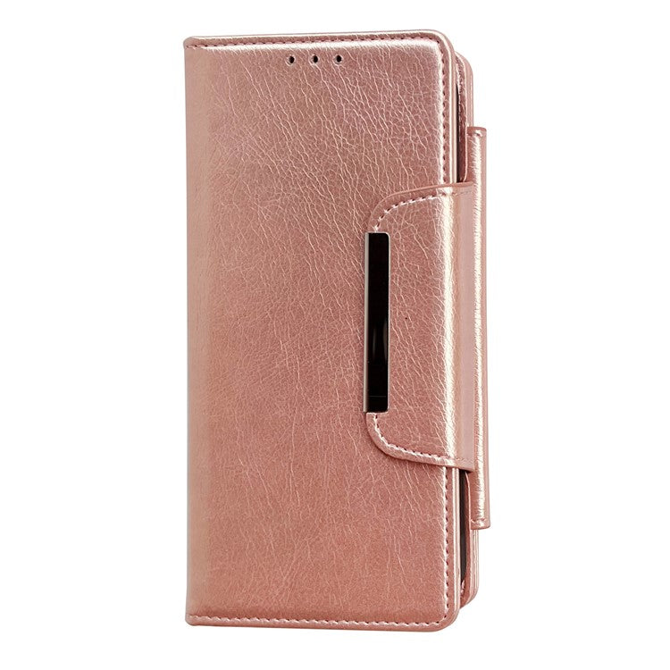 For iPhone 16 Plus Case Detachable 2-in-1 Magnetic Closure PU Leather Wallet Phone Case - Rose Gold