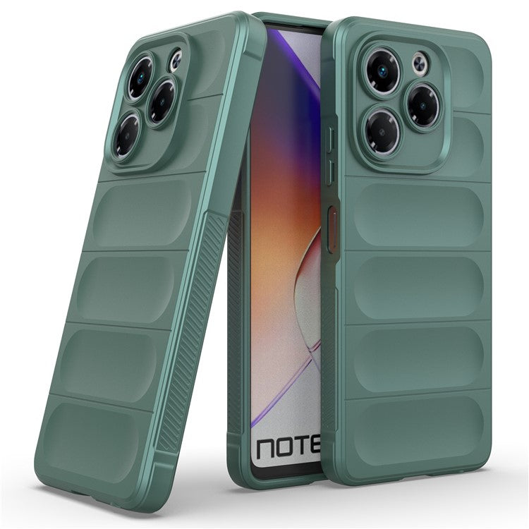 For Infinix Note 40X 5G Case Anti-Drop Soft TPU Rugged Phone Back Cover - Green