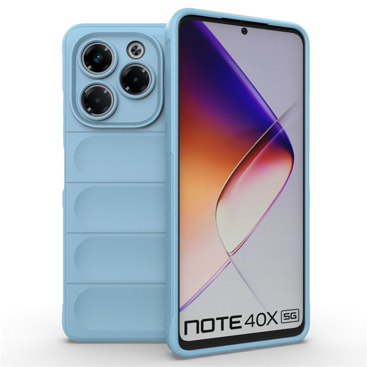 For Infinix Note 40X 5G Case Anti-Drop Soft TPU Rugged Phone Back Cover - Baby Blue