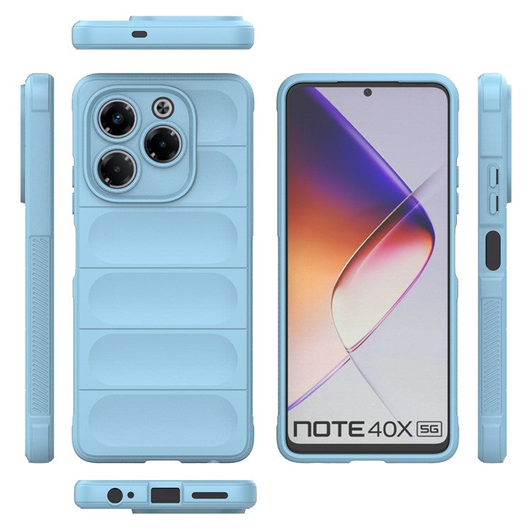 For Infinix Note 40X 5G Case Anti-Drop Soft TPU Rugged Phone Back Cover - Baby Blue
