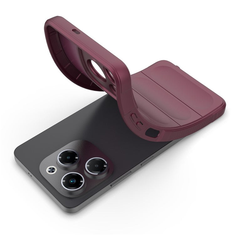 For Infinix Note 40X 5G Case Anti-Drop Soft TPU Rugged Phone Back Cover - Wine Red