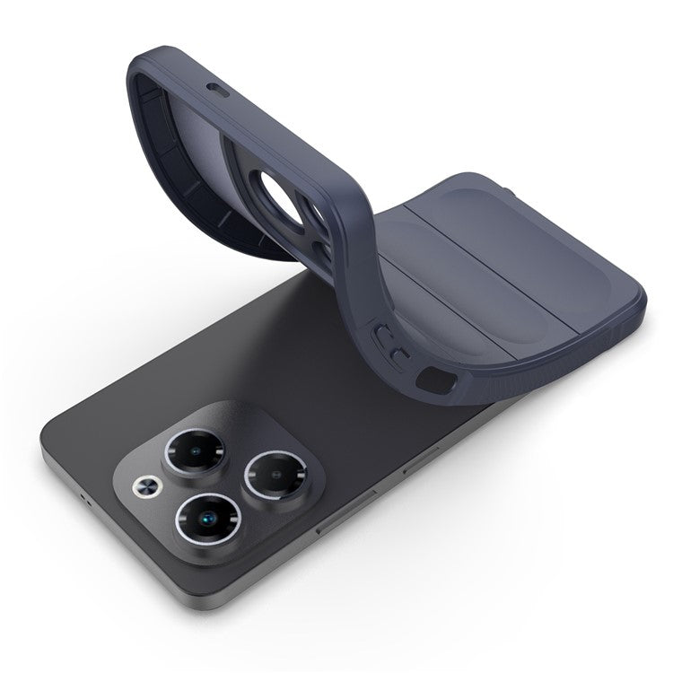 For Infinix Note 40X 5G Case Anti-Drop Soft TPU Rugged Phone Back Cover - Dark Blue