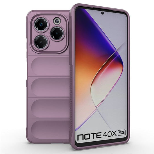 For Infinix Note 40X 5G Case Anti-Drop Soft TPU Rugged Phone Back Cover - Light Purple