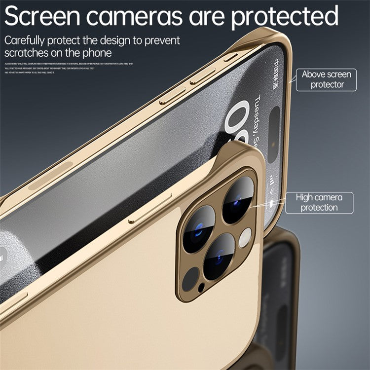 For iPhone 16 Pro Case Compatible with MagSafe Matte PC Frameless Mobile Cover - Blue