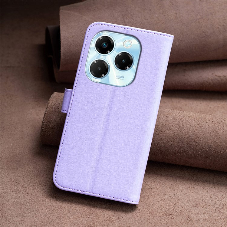 BINFEN COLOR BF17 For Infinix Note 40X 5G Case Wallet Folio Flip Leather Cover - Purple